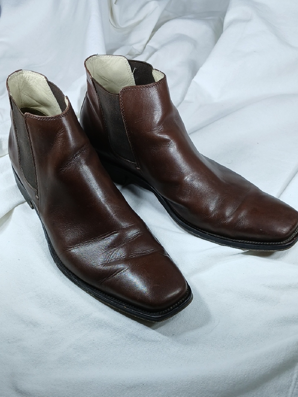 Kenneth Cole New York Men's Brown Leather Chelsea Boots